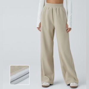 HALARA Cream Corduroy Pants